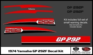 74 YAMAHA GP292F Decal Kit 