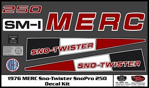 76 MERC Sno Twister SnoPro Decal Kit 