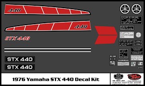 76 YAMAHA STX 440 Decal Kit 