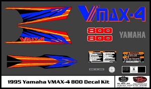 1995 VMAX-4 Snowmobile Complete Decal Kit 