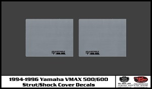 1992 Yamaha VMAX-4 Snowmobile Reproduction Decals- Strut Covers 