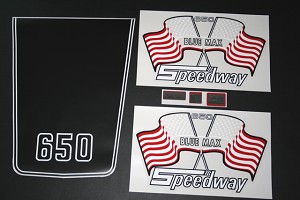 74 Speedway Blue Max 650 Decal Kit 