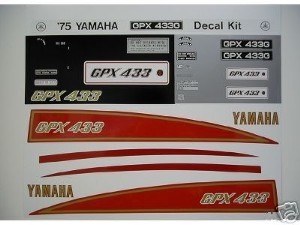 75 YAMAHA GPX 433G Decal Kit 