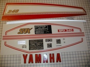 76 YAMAHA SRX 440 - US Decal Kit 