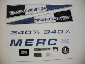 76 MERC Trail Twister 340 Decal Kit 