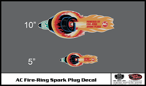 AC Fire Ring Spark Plug Decal 